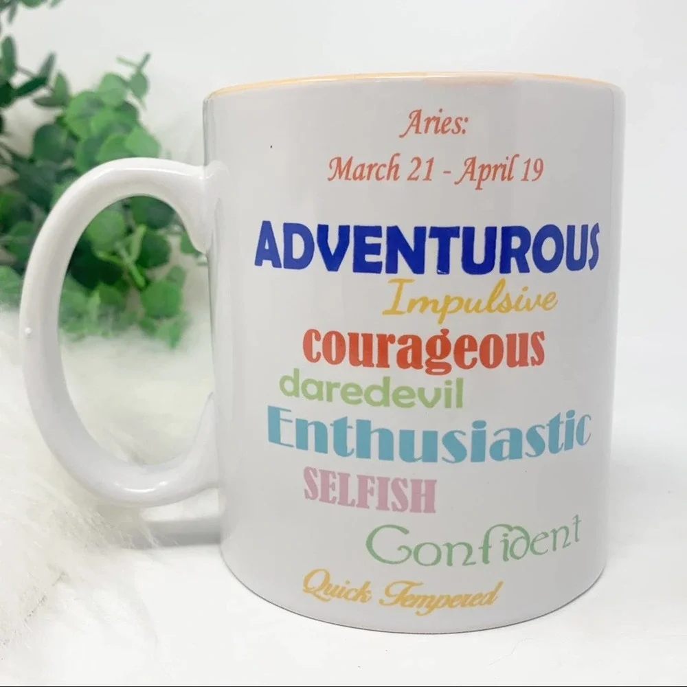 Aries zodiac Stoneware Mug 22oz Secret Garden - Picture 3 of 6